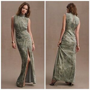 Anthropologie Green Maxi Dress